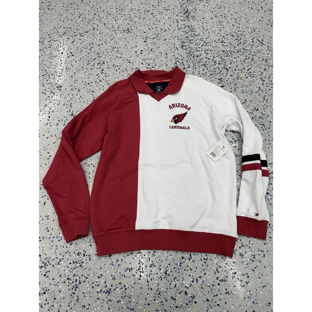 NWT Arizona Cardinals Tommy Hilfiger NFL Striped‎ L/S Rugby Shirt Size Men's L